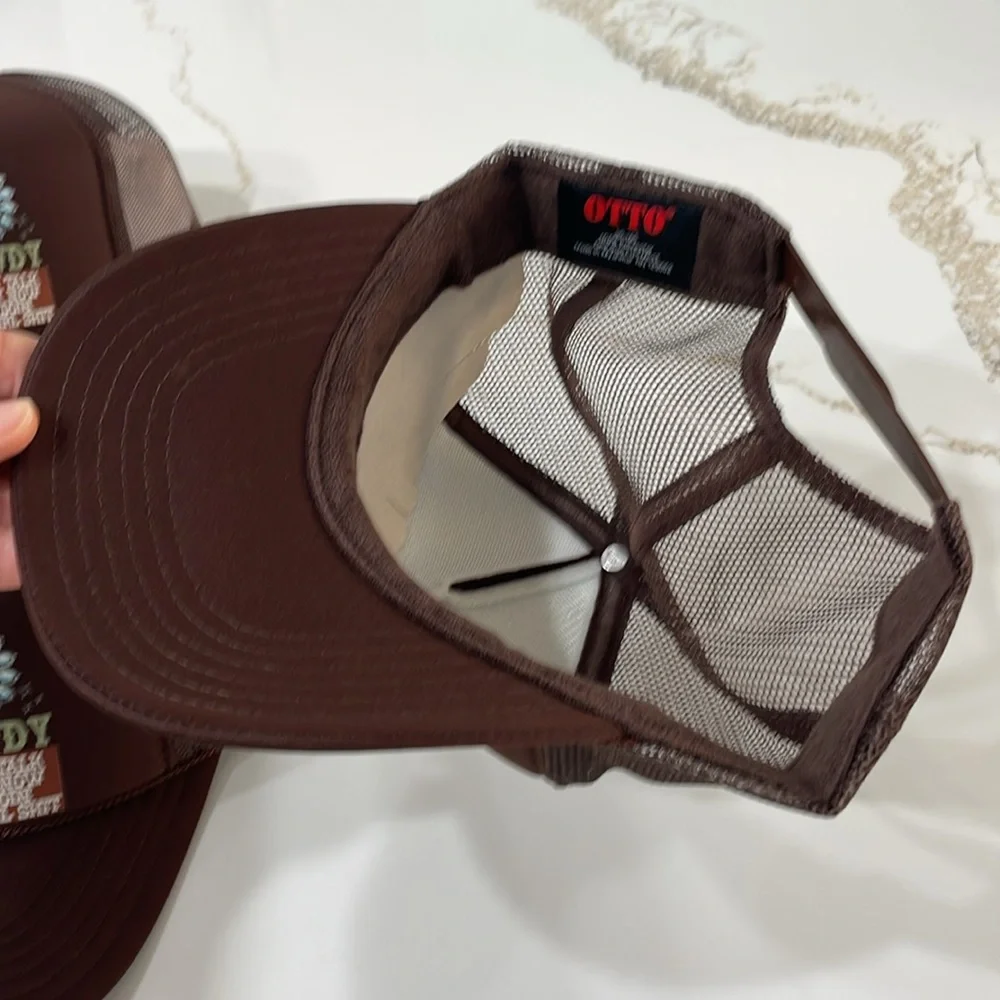 Cowgirl Sh!t Wrangler Dark Brown Trucker Hat with Graphics